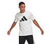Adidas 3 Bar Icon Tee (M) (White)