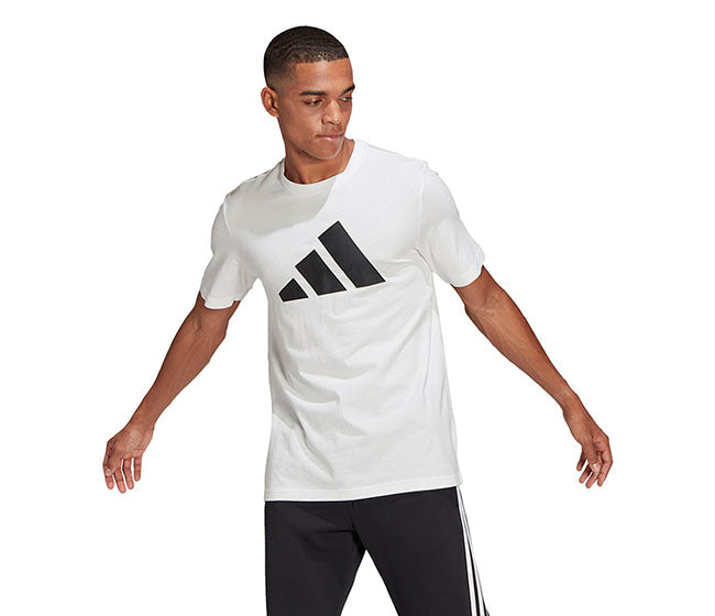 Adidas 3 Bar Icon Tee (M) (White)