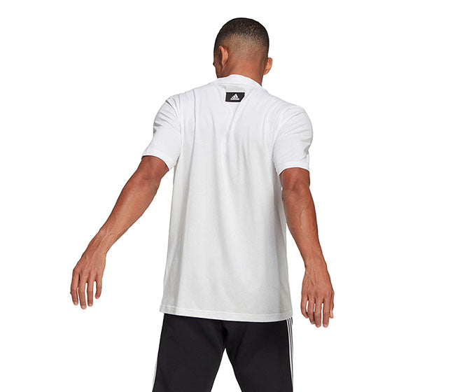 Adidas 3 Bar Icon Tee (M) (White)