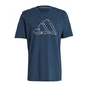 Adidas 3 Bar Icon Graphic Tee (M) (Navy)