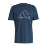 Adidas 3 Bar Icon Graphic Tee (M) (Navy)