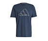 Adidas 3 Bar Icon Graphic Tee (M) (Navy)
