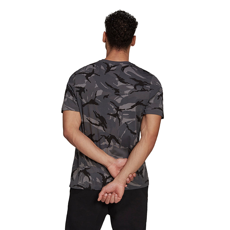 Adidas Camo All Over Print Tee (M) (Grey)