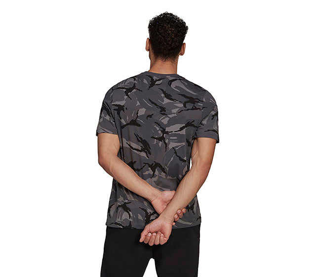 Adidas Camo All Over Print Tee (M) (Grey)