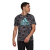 Adidas Camo All Over Print Tee (M) (Grey)