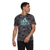 Adidas Camo All Over Print Tee (M) (Grey)