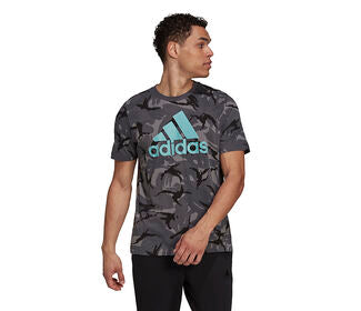 Adidas Camo All Over Print Tee (M) (Grey)
