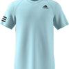 Adidas Club 3 Stripe Tee (M) (Light Blue)