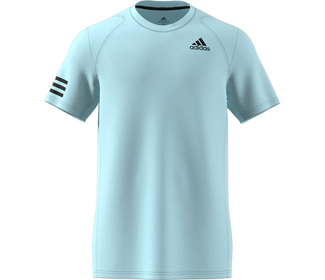 Adidas Club 3 Stripe Tee (M) (Light Blue)