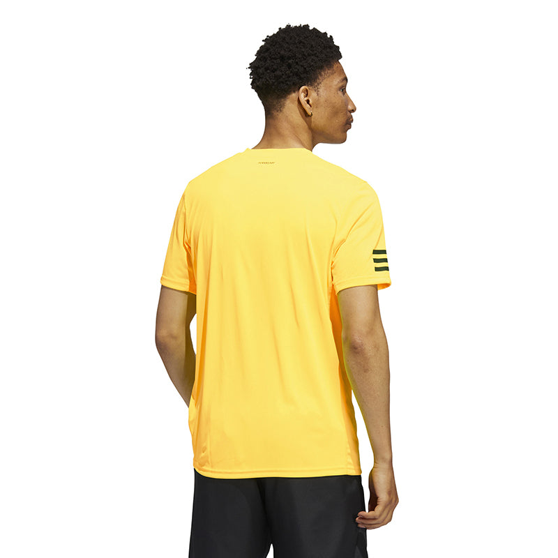Adidas Club 3 Stripe Tee (M) (Yellow)