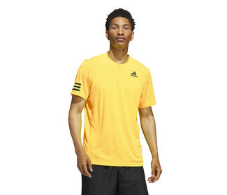Adidas Club 3 Stripe Tee (M) (Yellow)