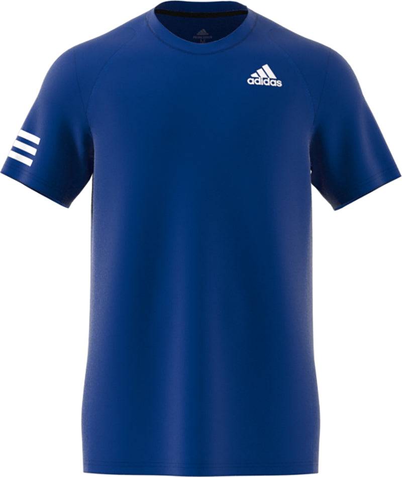Adidas Club 3 Stripe Tee (M) (Royal)
