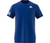 Adidas Club 3 Stripe Tee (M) (Royal)