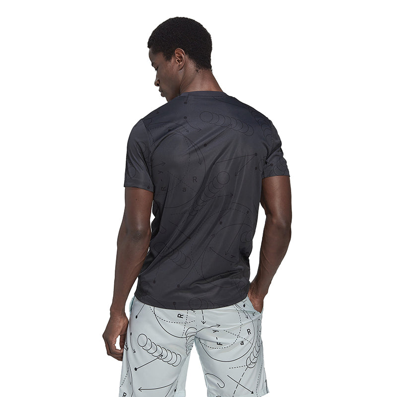 Adidas Club Graphic Tee (M) (Dark Grey)