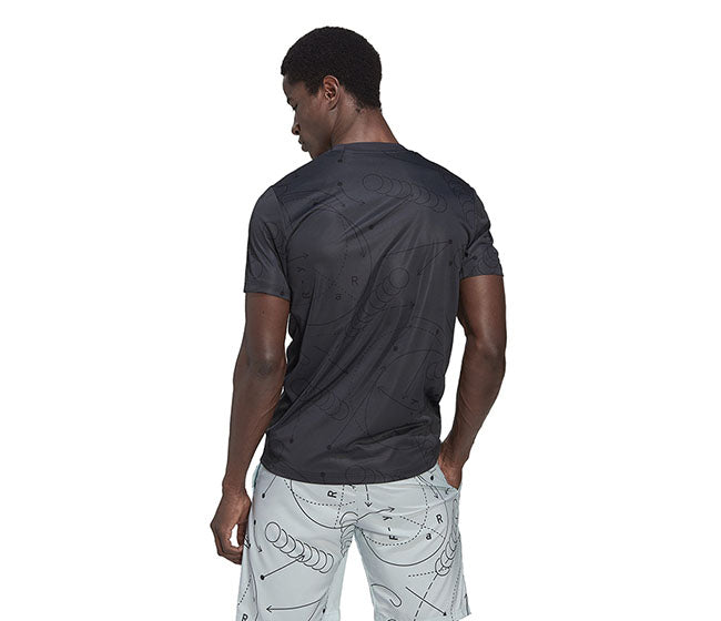 Adidas Club Graphic Tee (M) (Dark Grey)