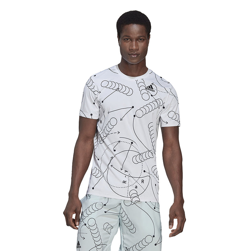 Adidas Club Graphic Tee (M) (White)