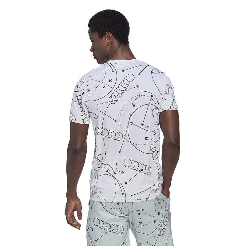 Adidas Club Graphic Tee (M) (White)
