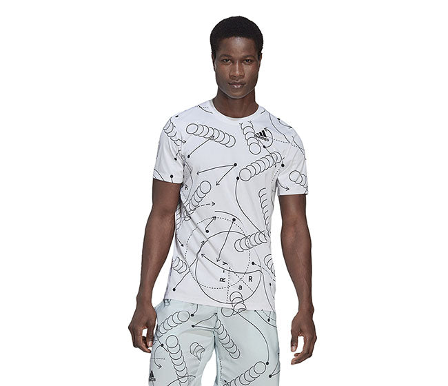 Adidas Club Graphic Tee (M) (White)