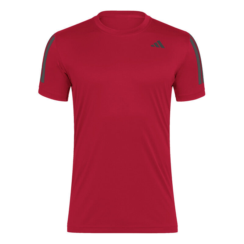 Adidas Club 3 Stripes Tee (M) (Better Scarlet)
