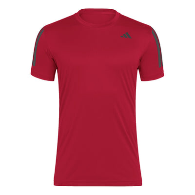 Adidas Club 3 Stripes Tee (M) (Better Scarlet)