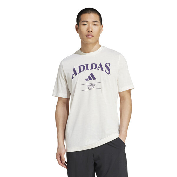 Adidas Heritage Tennis Graphic Tee (M) (Chalk White)
