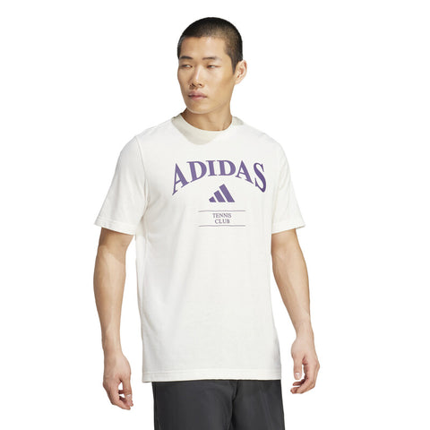 Adidas Heritage Tennis Graphic Tee (M) (Chalk White)