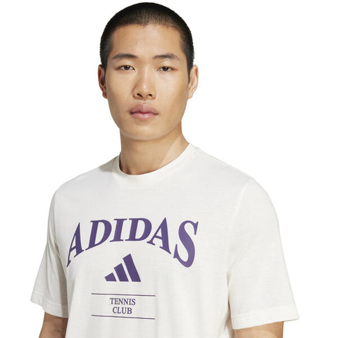Adidas Heritage Tennis Graphic Tee (M) (Chalk White)