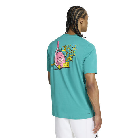 Adidas Padel Graphic Tee (M) (Pure Teal)