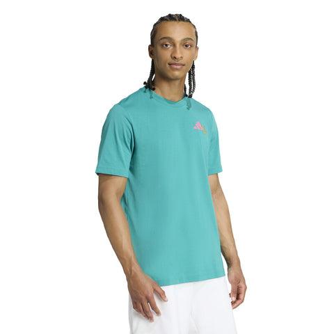 Adidas Padel Graphic Tee (M) (Pure Teal)
