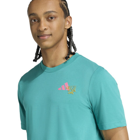 Adidas Padel Graphic Tee (M) (Pure Teal)