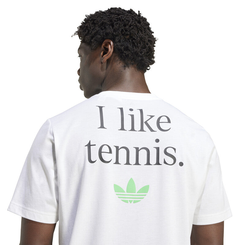 Adidas Tennis Originals Graphic Tee (M) (White)