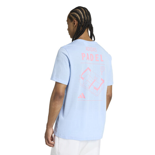 Adidas Padel Category Graphic Tee (M) (Glow Blue)