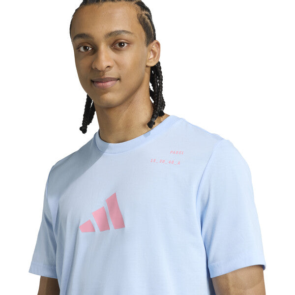 Adidas Padel Category Graphic Tee (M) (Glow Blue)