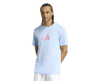 Adidas Padel Category Graphic Tee (M) (Glow Blue)