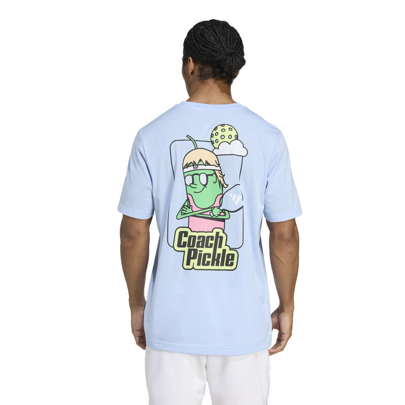 Adidas Pickleball Graphic Tee (M) (Glow Blue)
