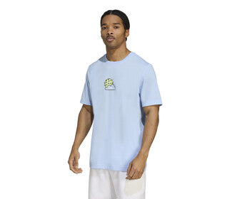Adidas Pickleball Graphic Tee (M) (Glow Blue)