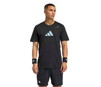 Adidas Tennis Category Graphic Tee (M) (Black)
