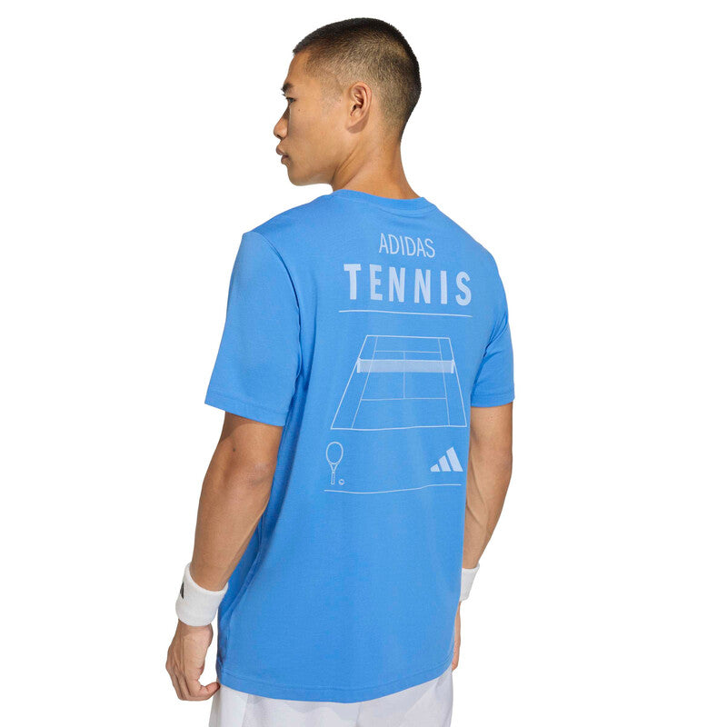 Adidas Tennis Category Graphic Tee (M) (Black) Adidas