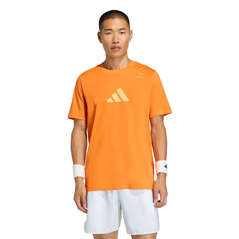 Adidas Tennis Category Graphic Tee (M) (Black) Adidas