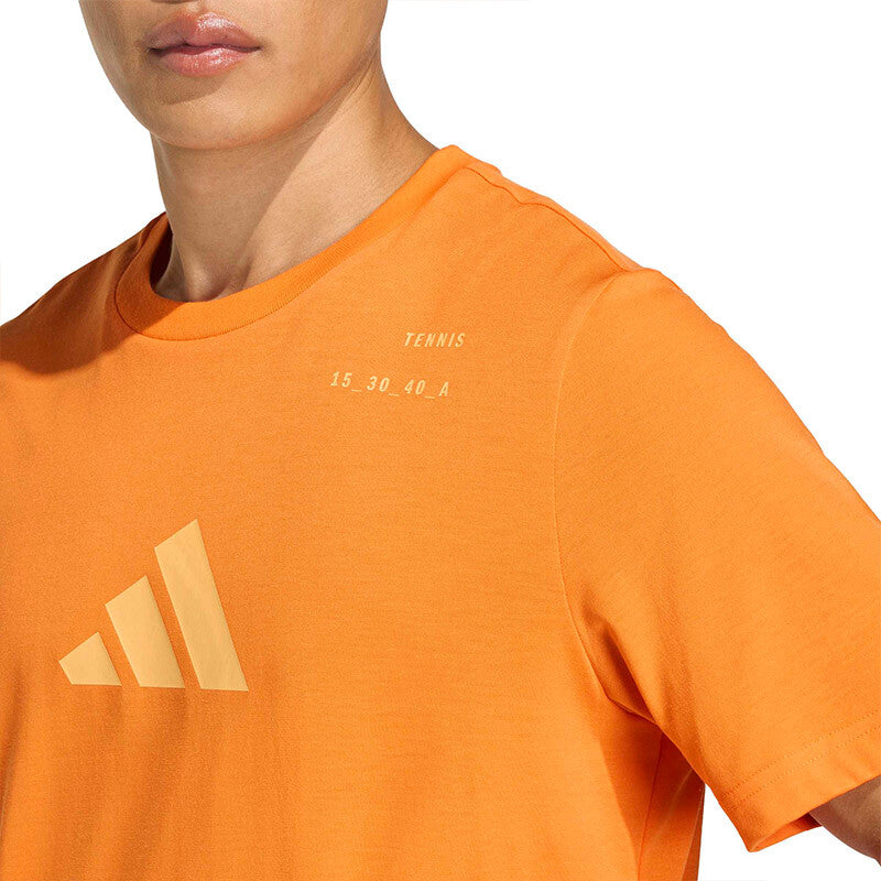 Adidas Tennis Category Graphic Tee (M) (Black) Adidas