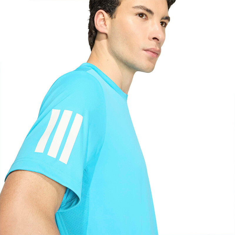 Adidas Club 3 Stripes Tee (M) (Pure Ruby) Adidas
