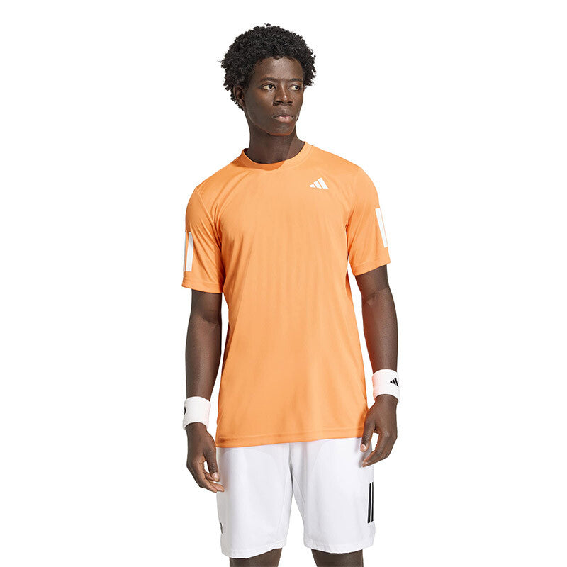 Adidas Club 3 Stripes Tee (M) (Pure Ruby) Adidas