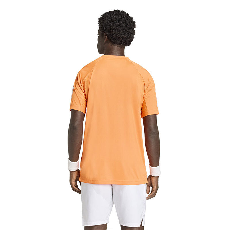 Adidas Club 3 Stripes Tee (M) (Pure Ruby) Adidas
