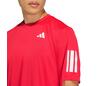 Adidas Club 3 Stripes Tee (M) (Pure Ruby)