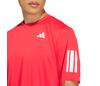 Adidas Club 3 Stripes Tee (M) (Pure Ruby)