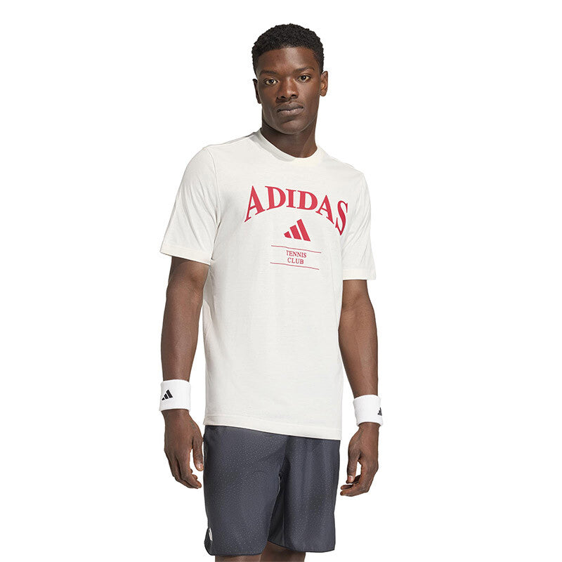 Adidas Heritage Tennis Graphic Tee (M) (Chalk White) Adidas