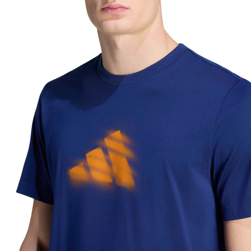 Adidas Clay Graphic Tee (M) (Dark Blue) Adidas