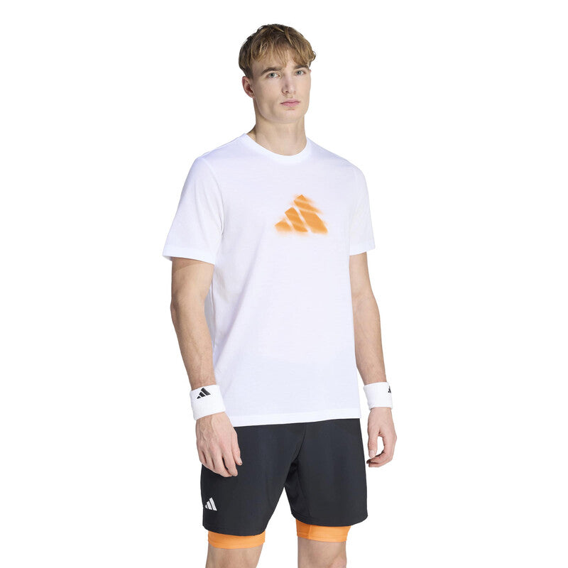 Adidas Clay Graphic Tee (M) (Dark Blue) Adidas