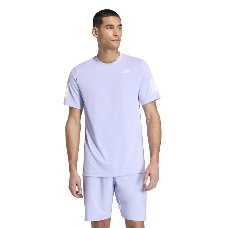 Adidas Club 3 Stripes Tee (M) (Violet Tone) Adidas