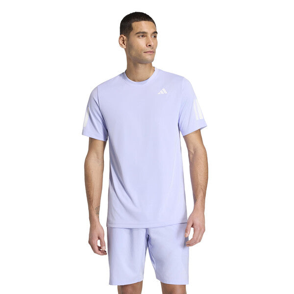 Adidas Club 3 Stripes Tee (M) (Violet Tone)